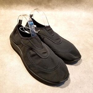 Athletech Mens Keaton Size 10 Black Textile Slip On Loafer Water Shoes Flats